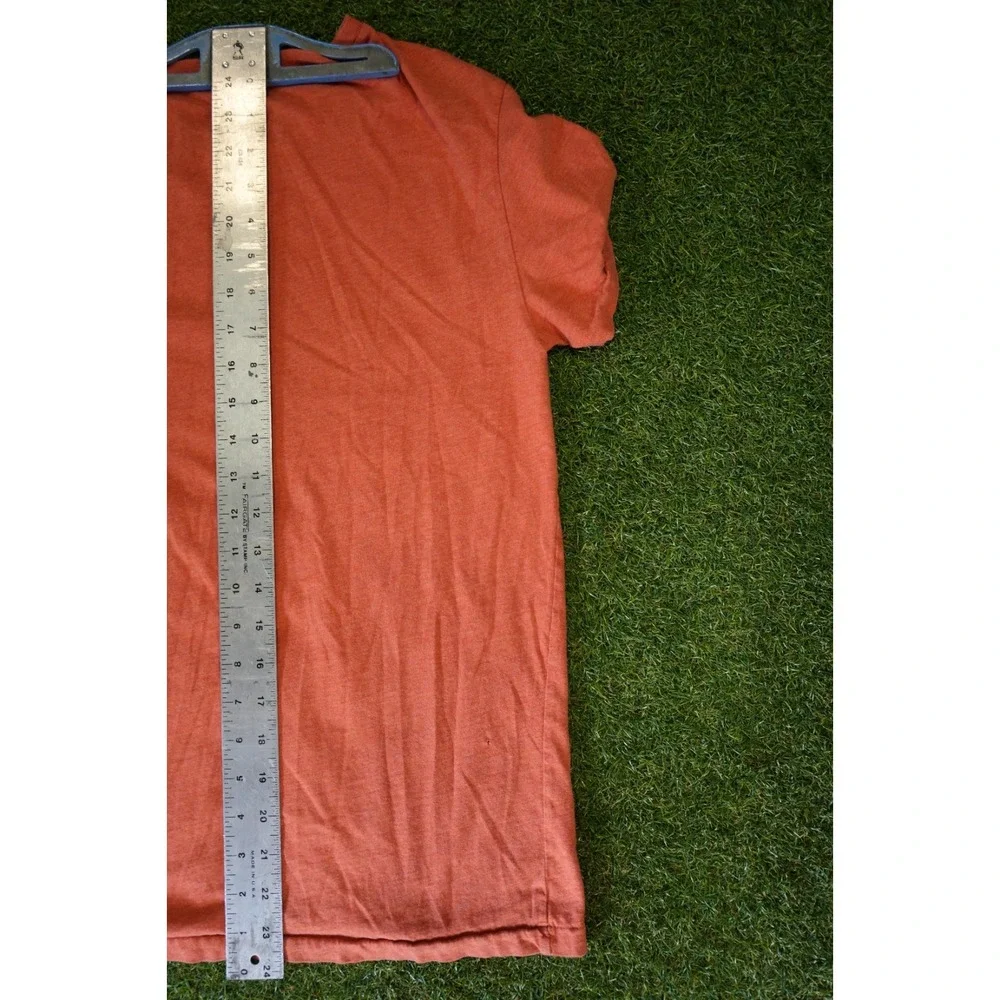 Polo Ralph Lauren T Shirt Mens S Coral Pink Logo Short Sleeve V Neck‎ Pullover